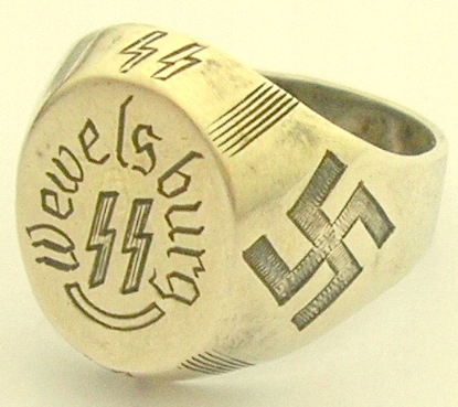 AMAZING Waffen SS HIMMLER SS school Wewelsburg 1940 silver ring