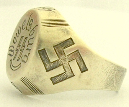 AMAZING Waffen SS HIMMLER SS school Wewelsburg 1940 silver ring