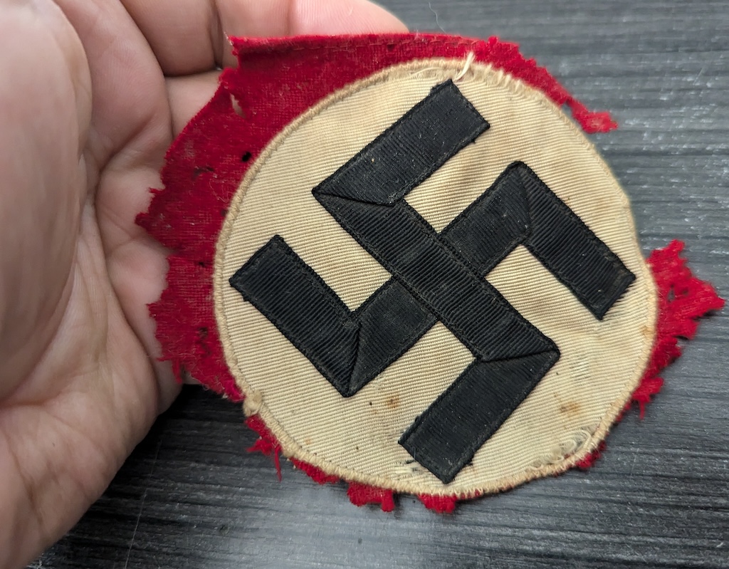 WW2 German Nazi WAFFEN SS tunic removed in NORMANDIE USA VET SOUVENIR(02)