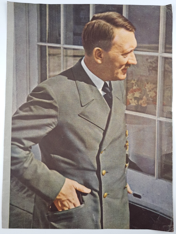 WW2 German Nazi Third Reich Fuhrer ADOLF HITLER COLOR POSTER from a war ...
