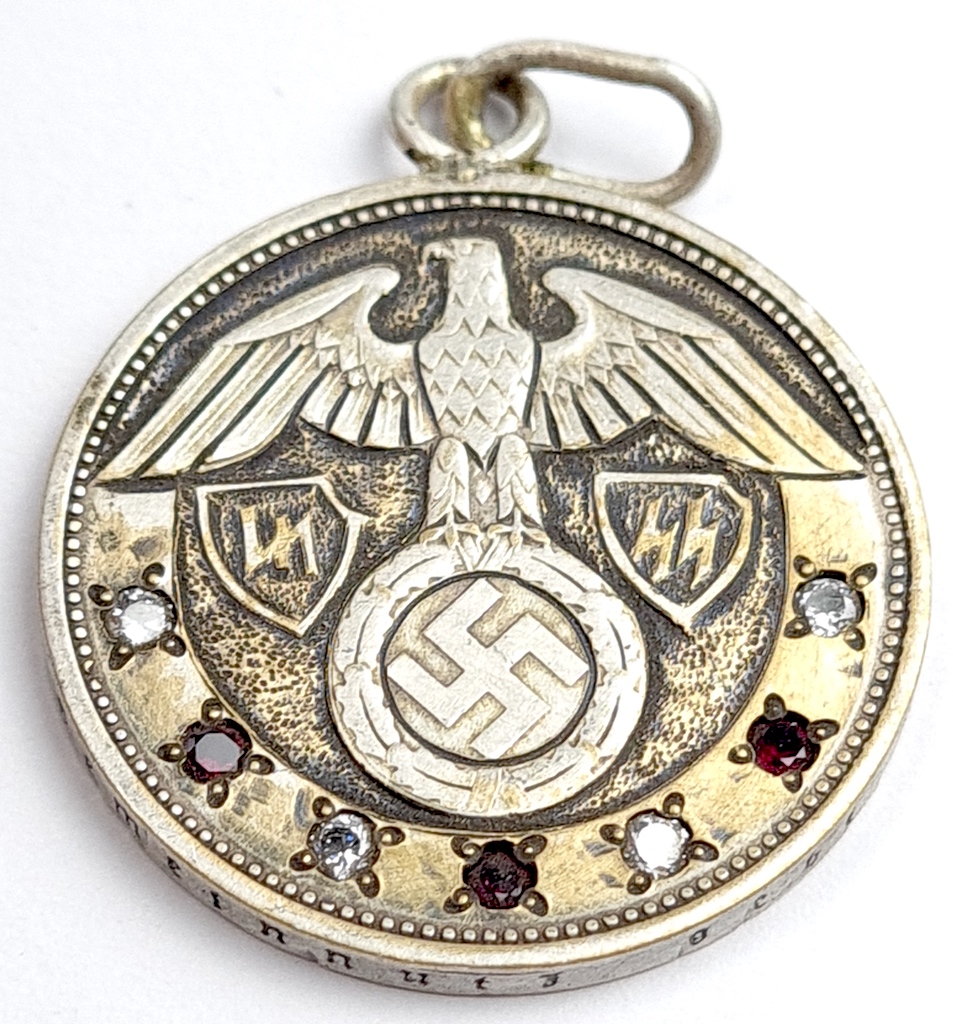 WW2 German Nazi waffen SS custom jeweler medaillon 2nd division SS Das ...