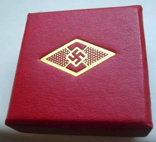 RARE WW2 German Nazi golden hj hitler youth gold diamond pin badge ...