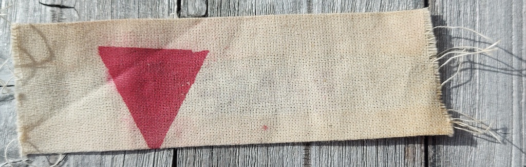 WW2 German Nazi Concentration camp uniform patch ID with red triangle