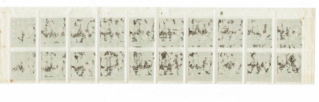 WW2 German Nazi Third Reich Adolf Hitler Fuhrer lot sheet of 20 stamps ...