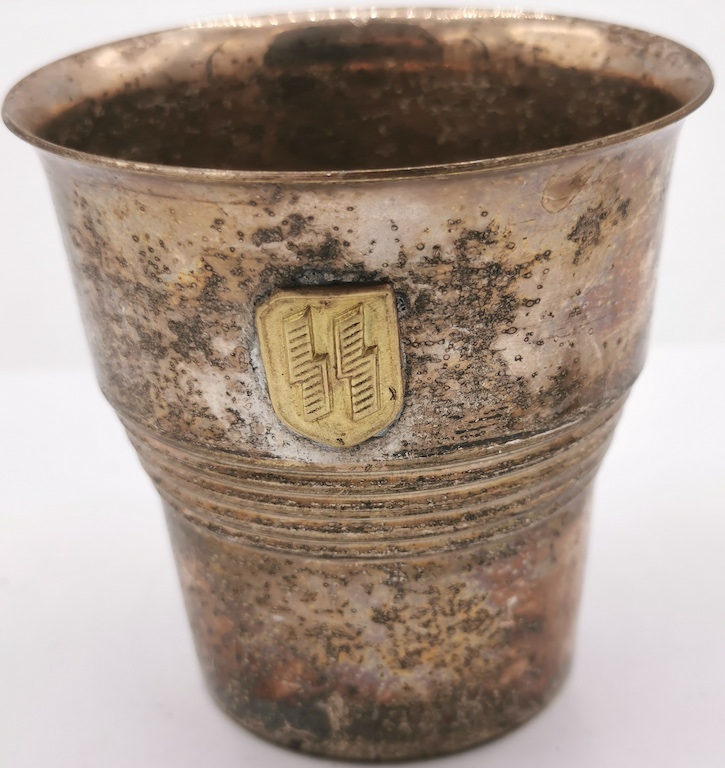 WW2 German Nazi WAFFEN SS silverware vodka cup relic found by RZM