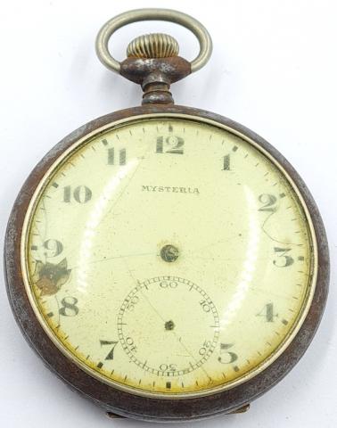 WW2 German Nazi Kriegsmarine navy KM u-boat pilot pocket watch with third reich eagle RELIC