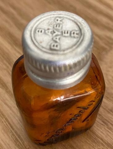 Auschwitz III Monowitz IG Farben Industrie BAYER drug bottle forced labor Holocaust