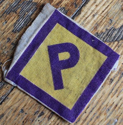Holocaust Poland Polish workers Forced Labour "P" Patch Zivilarbeiter
