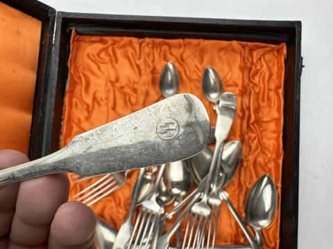 1st SS Panzer Division Leibstandarte SS Adolf Hitler SS-PzDiv LSSAH silverware set original 1st SS Panzer Division Leibstandarte SS Adolf Hitler SS-PzDiv LSSAH silverware set original