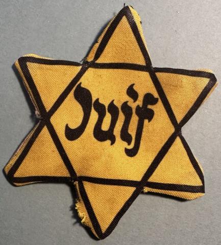 France JUIF STAR OF DAVID WORN original genuine Holocaust Jew Jewish SCARCE France JUIF STAR OF DAVID WORN original genuine Holocaust Jew Jewish SCARCE