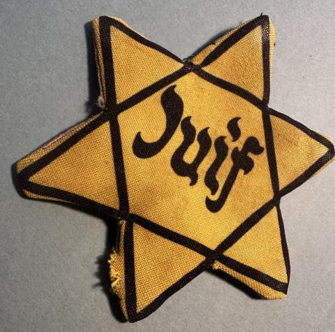 France JUIF STAR OF DAVID WORN original genuine Holocaust Jew Jewish SCARCE France JUIF STAR OF DAVID WORN original genuine Holocaust Jew Jewish SCARCE