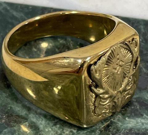 HERMANN GOERING CARINHALL SITE FOUND GOLDEN GOLD RING hunting club personal ring