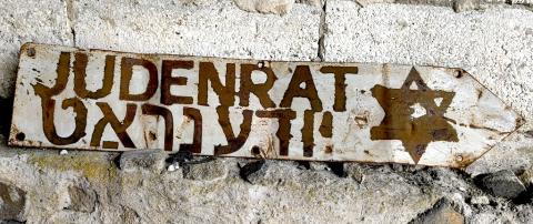Holocaust JEW JEWISH Ghetto sign JUDENRAT getto original antisemitism juif jude kapo