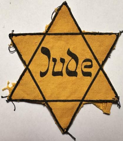 Holocaust JUDE. Star of David from GERMANY RARE worn Jew Jewish Getto Ghetto Holocaust JUDE. Star of David from GERMANY RARE worn Jew Jewish Getto Ghetto
