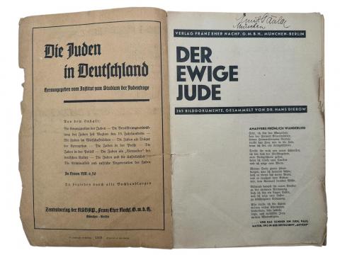 Holocaust RARE Antisemitic anti Jew Jewish known book DER EWIGE JUDE