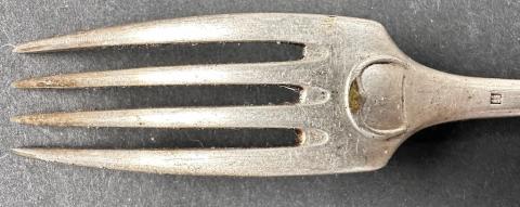 Jewish GHETTO silverware fork with STAR OF DAVID LODZ GETTO JEW JUDEN POLAND