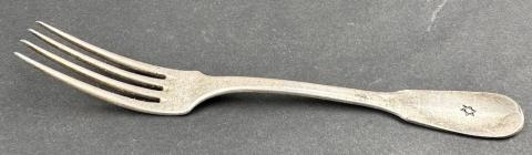 Jewish GHETTO silverware fork with STAR OF DAVID LODZ GETTO JEW JUDEN POLAND
