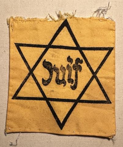 JUIF STAR OF DAVID french France original Jew Jewish Holocaust patch cloth