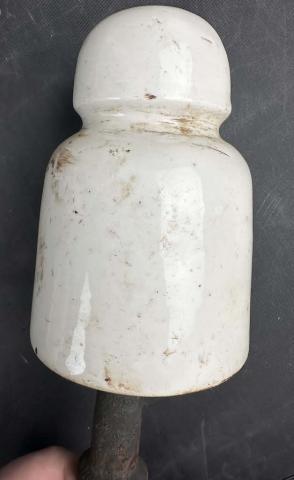 KL KZ AUSCHWITZ concentration camp original porcelain electric fence barak