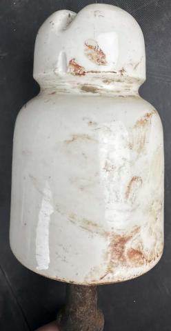 KL KZ AUSCHWITZ concentration camp original porcelain electric fence barak