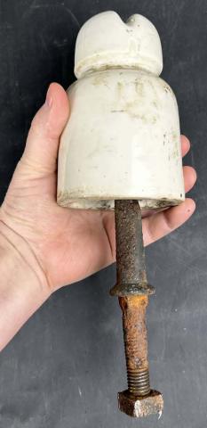 KL KZ AUSCHWITZ concentration camp original porcelain electric fence barak