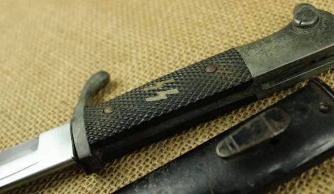 original WAFFEN SS BAYONET E.F Horster Solingen scabbard etui early dagger ss