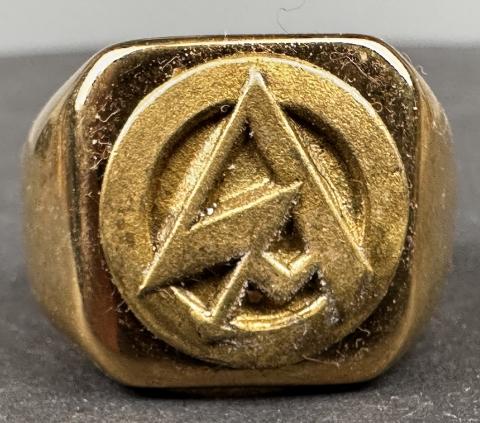 SCARCE High Leader Third Reich WW2 German Nazi NSDAP party gold golden ring
