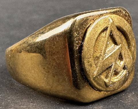 SCARCE High Leader Third Reich WW2 German Nazi NSDAP party gold golden ring