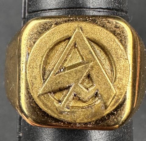 SCARCE High Leader Third Reich WW2 German Nazi NSDAP party gold golden ring