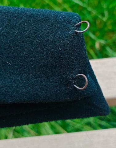Waffen SS OFFICER collar tab set removed from tunic in Normandy by a USA VET Waffen SS OFFICER collar tab set removed from tunic in Normandy by a USA VET