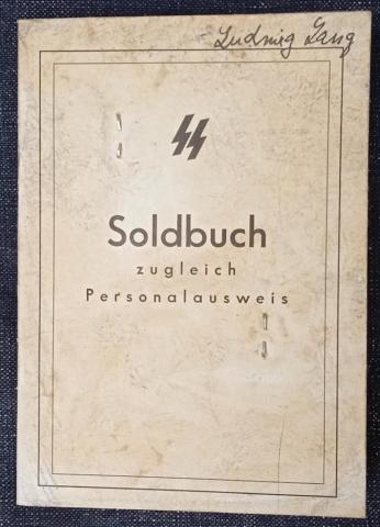 Waffen SS totenkopf Soldbuch ID SS Panzer division REICHFUHRER-ss original