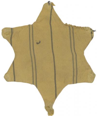 WORN STAR OF DAVID with back fabric JEWISH holocaust original genuine for sale jew juif jude