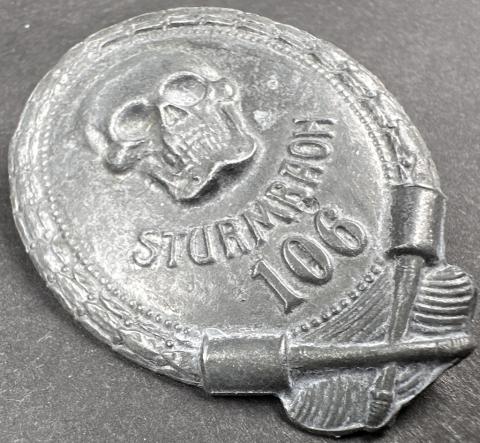 WW1 WW2 German Nazi Totenkopf badge Sturmbaoh 106 Austro-Hungarian Assault Troop's Badges