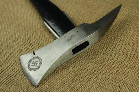 WW2 German Nazi AMAZING commemorative FIREFIGHTER FIREAXE named with SWASTIKA