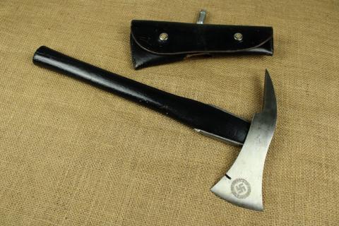 WW2 German Nazi AMAZING commemorative FIREFIGHTER FIREAXE named with SWASTIKA