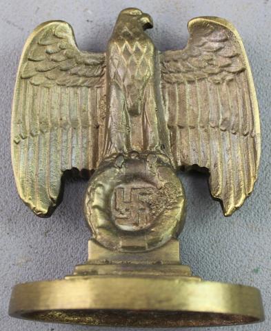 WW2 German Nazi early desktop brass eagle NSDAP third Reich genuine original statue WW2 German Nazi early desktop brass eagle NSDAP third Reich genuine original statue