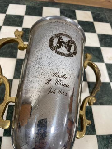 WW2 German Nazi early WAFFEN SS sports competition large trophee UNIQUE!!