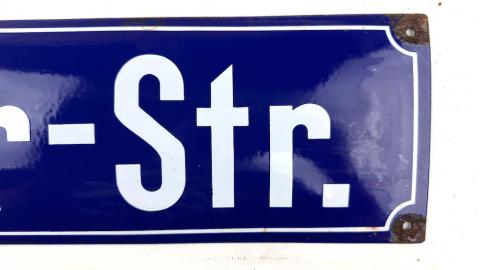 WW2 German Nazi Fuhrer Adolf Hitler Platz metal street sign from Germany original