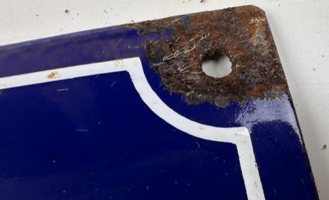 WW2 German Nazi Fuhrer Adolf Hitler Platz metal street sign from Germany original