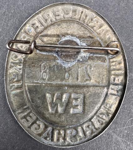 WW2 German Nazi Heimat-Artillerie-Park 11 Karlshagen badge worker badge for missile research center WW2 German Nazi Heimat-Artillerie-Park 11 Karlshagen badge worker badge for missile research center