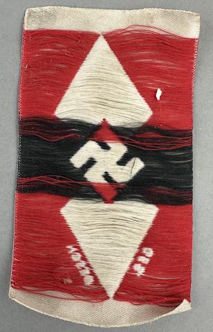WW2 German Nazi Hitler Youth cloth bevo insignia tunic cap uniform WW2 German Nazi Hitler Youth cloth bevo insignia tunic cap uniform