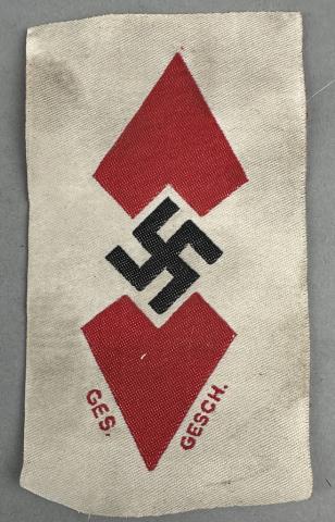 WW2 German Nazi Hitler Youth cloth bevo insignia tunic cap uniform WW2 German Nazi Hitler Youth cloth bevo insignia tunic cap uniform