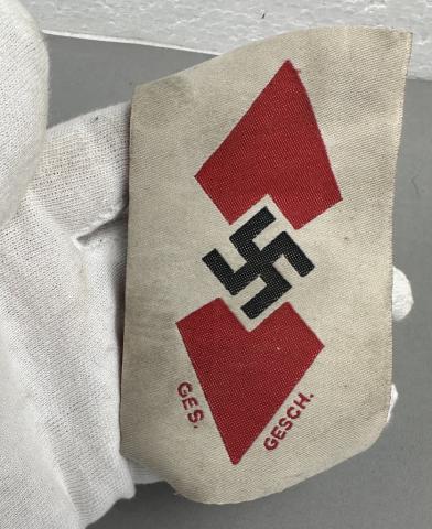 WW2 German Nazi Hitler Youth cloth bevo insignia tunic cap uniform WW2 German Nazi Hitler Youth cloth bevo insignia tunic cap uniform