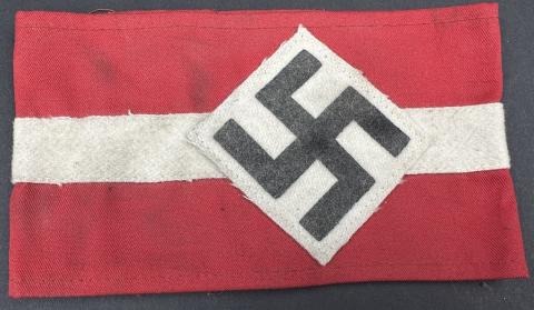 WW2 German Nazi HITLER YOUTH HJ DJ Hitlerjugend tunic removed uniform ARMBAND