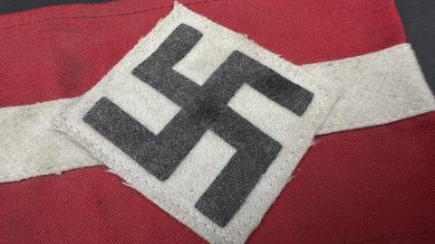 WW2 German Nazi HITLER YOUTH HJ DJ Hitlerjugend tunic removed uniform ARMBAND WW2 German Nazi HITLER YOUTH HJ DJ Hitlerjugend tunic removed uniform ARMBAND