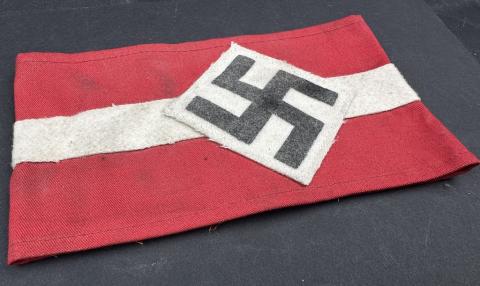 WW2 German Nazi HITLER YOUTH HJ DJ Hitlerjugend tunic removed uniform ARMBAND WW2 German Nazi HITLER YOUTH HJ DJ Hitlerjugend tunic removed uniform ARMBAND