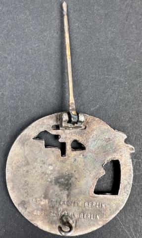 WW2 German Nazi Kriegsmarine KM Blockade Runner Badge award marked Berlin WW2 German Nazi Kriegsmarine KM Blockade Runner Badge award marked Berlin