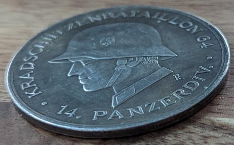 WW2 german Nazi LARGE Swastika coin SS Panzer Division in Stalingrad