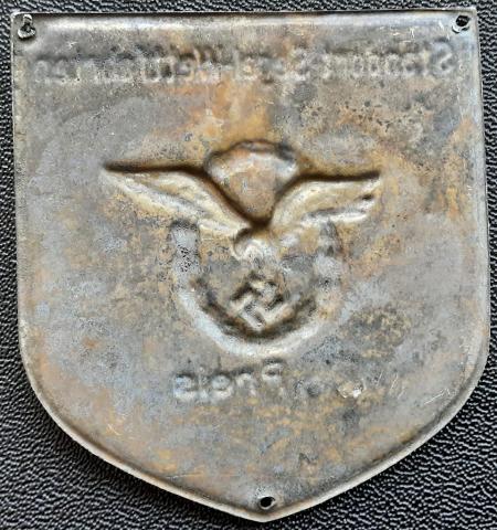 WW2 German Nazi Police STANDORT-SEGEL-WETTFAHRTEN polizei competition 3nd price plate