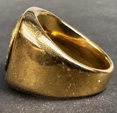 WW2 German Nazi POLIZEI POLICE SS Gestapo gold golden ring WW2 German Nazi POLIZEI POLICE SS Gestapo gold golden ring